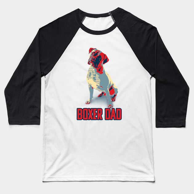 Boxer Dog - Boxer Dad Baseball T-Shirt by Kudostees